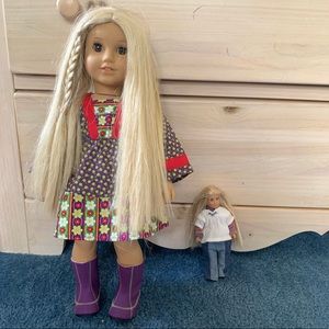 American girl Julie with mini doll & accessories